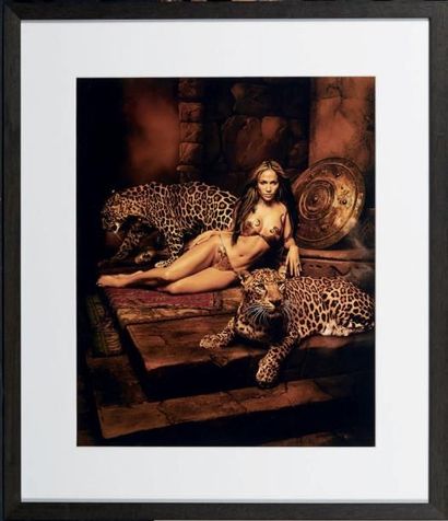 Mark SELIGER (né en 1959) Jennifer Lopez, New York City 2000 Tirage couleur. Signé...
