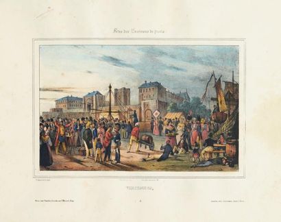 ADAM (Victor) Fêtes des environs de Paris. Paris, Chaillou- Potrelle, 1830. In-4...