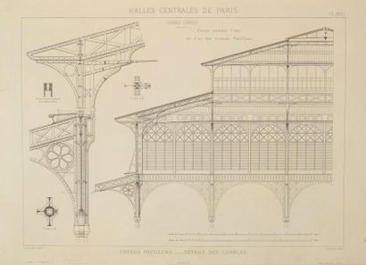 [HALLES]. BALTARD (Victor) et Félix CALLET Monographie des Halles Centrales de Paris...