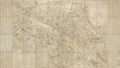 PICQUET (Charles) Plan routier de la ville de Paris, divisé en XII arrondissements...