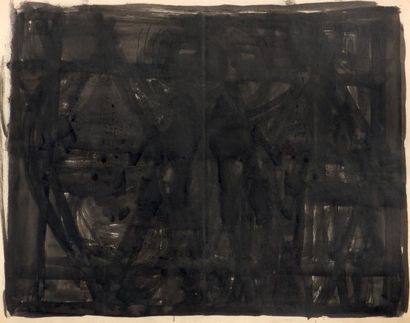 Dan Van Severen (1927-2009) Untitled Lavis sur papier. H_27,5 cm L_36 cm