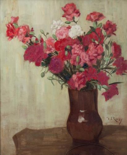 GEORGES ROGY (1897-1981) Bouquet Huile sur toile, signée en bas à droite. H_60 cm...