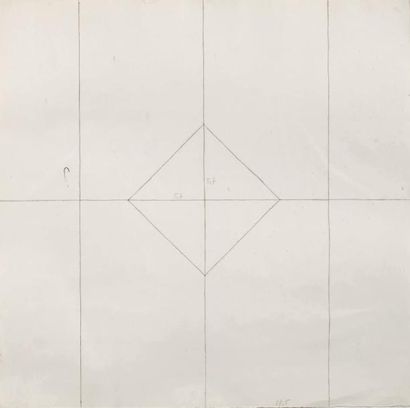 Dan Van Severen (1927-2009) Untitled Mine de plomb sur papier. H_29,5 cm L_29,5 ...