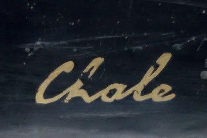 ADO CHALE (1928) Table basse de forme rectangulaire à angles arrondis Résine, Pierres...
