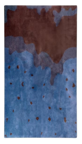 MARTEEN VAN SEVEREN (1956-2004) Tapis, design Halfblue Laine. Edition limitée 1/2....