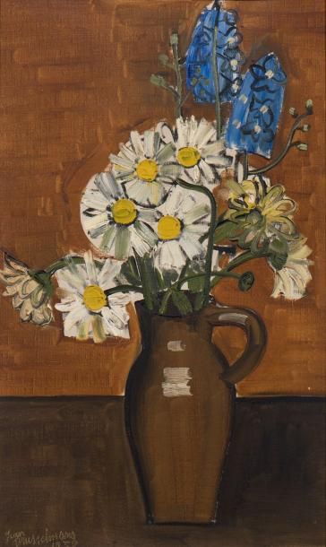 Jean Brusselmans (1884-1953) Bouquet de fleurs Huile sur toile. Signée en bas à gauche...