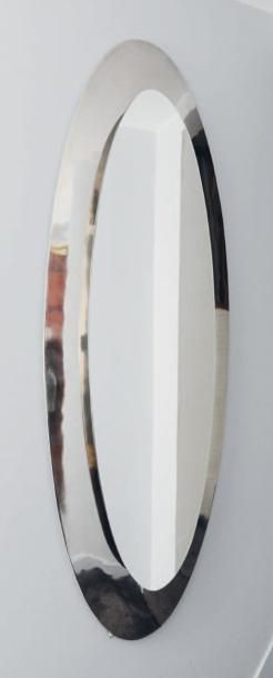 Guillaume PIÉCHAUD (Né en 1968) Important miroir en acier poli miroir à deux éléments...