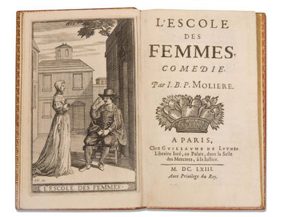null Molière. L'Escole des femmes. Comédie. Paris, Guillaume de Luynes, 1663 ; in-12...