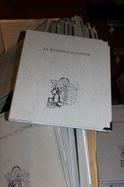 null Important lot de cartes de la brasserie du Lutetia, avec un dessin de Sonia...