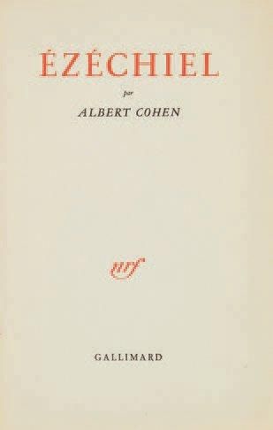 COHEN Albert Solal. Paris, N.R.F., 1930. 185 x 120 mm, br. Edition originale. Ex....