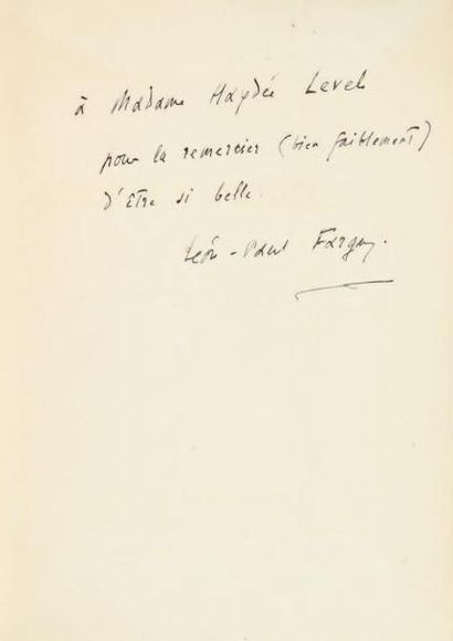 FARGUE Léon-Paul Pour la musique. Poèmes. Paris, N.R.F., 1914. 240 x 180 mm, br....