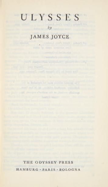 JOYCE James Ulysses. Paris, Hamburg, Bologna, The Odyssey Press, 1932. 180 x 110...