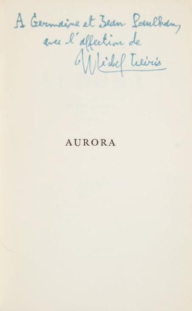 LEIRIS Michel Aurora. Paris, Gallimard, 1946. 188 x 120 mm, br. Edition originale....