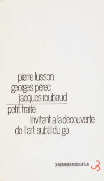 [PEREC Georges] LUSSON Pierre. PEREC Georges. ROUBAUD Jacques