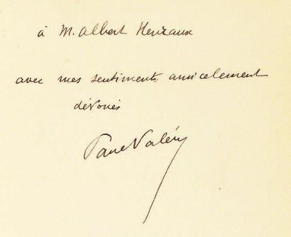 VALERY Paul Le Serpent. Paris, NRF, 1922. 221 x 147 mm, br. Edition originale illustrée...