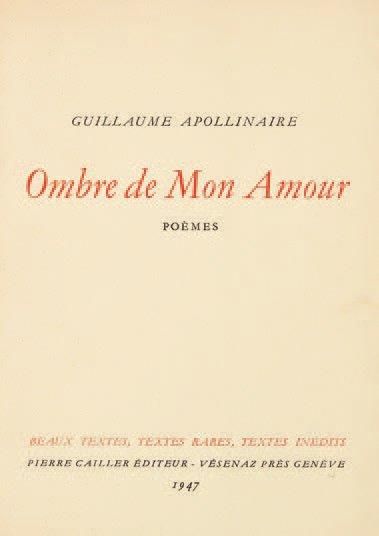 APOLLINAIRE Guillaume