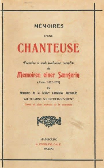 [APOLLINAIRE Guillaume] Mémoires d'une chanteuse. Hambourg, A Fond de Cale, 1911....