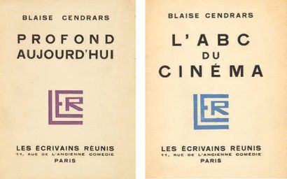 CENDRARS Blaise L'Abc du cinéma. Paris, Les Ecrivains Réunis, 1926. 16 x 12, 5 mm,...