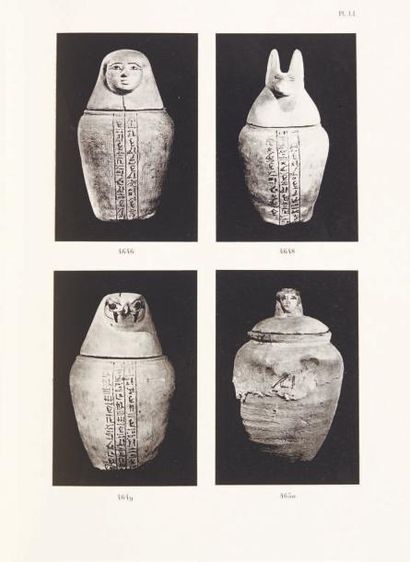 REISNER G. A Canopics. Catalogue général des antiquités égyptiennes du Musée du Caire,...
