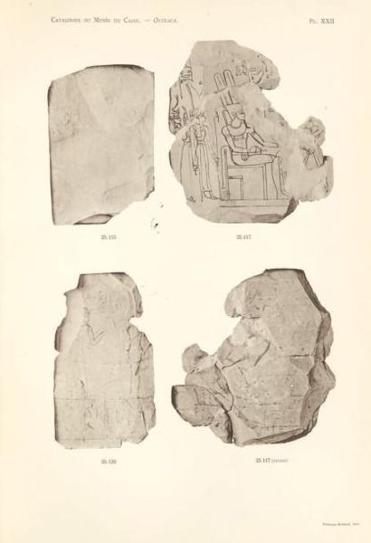 DARESSY G Ostraca. Catalogue général des antiquités égyptiennes du Musée du Caire,...