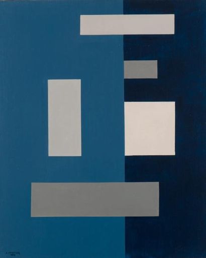 Amédée Cortier (1921-1976) Sans titre, 1962 Huile sur toile. Signée en bas à gauche....