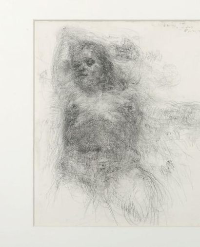 JAN BURSSENS (1925-2002) Nu, 1988 Crayon sur papier. Signé en bas à droite et daté....