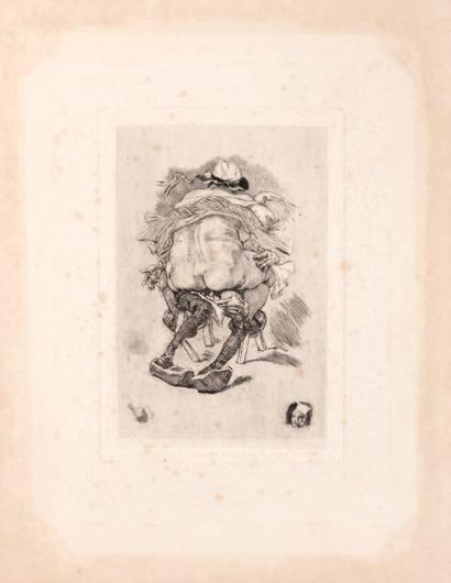 Félicien Rops (1833-1898) Meunière et le gars Meunier H_20,5 cm L_14 cm