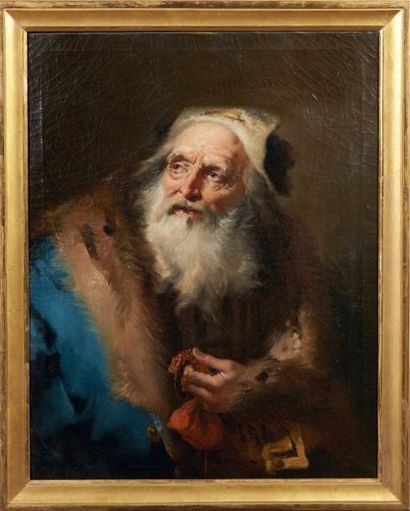 GIAMBATTISTA TIEPOLO (VENISE 1696-MADRID 1770) Figure d'homme au manteau de fourrure
Sur...