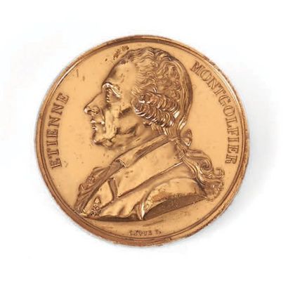 MONTGOLFIER, Etienne. Médaille en bronze....