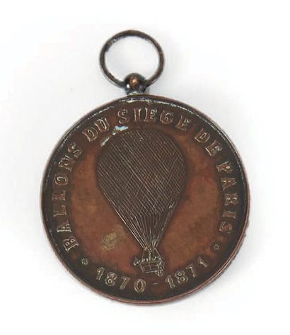 null SIEGE DE PARIS, 1870-71. Médaille en bronze par Chaplain. 75 mm de diamètre...
