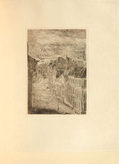 VERHAEREN (Emile) James Ensor. Bruxelles, G. van Oest et Cie, 1908. In-4, demi-maroquin...