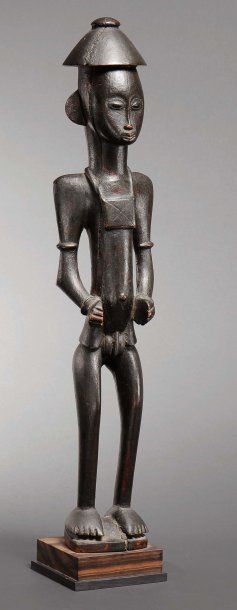 null Statue Senoufo Côte d Ivoire H_62 cm Provenance : Yann Ferrandin Le personnage...