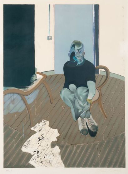 FRANCIS BACON (1909-2002) Auto portrait, 1973 Lithographie en couleurs sur papier...