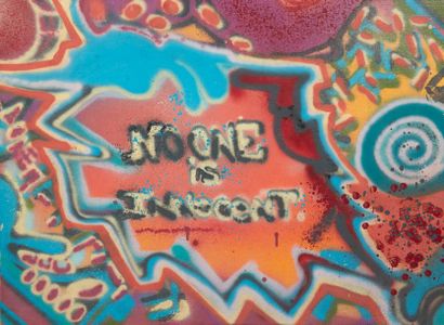 A-ONE (1964-2001) No one is innocent, 1994 Acrylique et spray sur toile H_73 cm L_60...