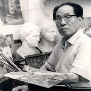 LIAO CHI - CHUN (1902 - 1976) Landscape, Juin 1960 Huile sur toile Signée et datée...