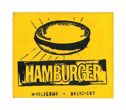 ANDY WARHOL (1928 - 1987) Hamburger, 1986 Peinture acrylique et sérigraphie sur toile...
