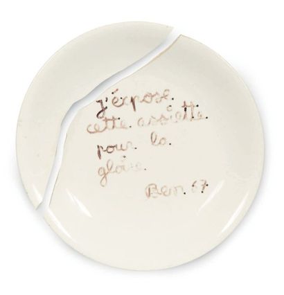 BEN (né en 1935) J'expose cette assiette pour la gloire, 1967 Feutre sur une assiette...