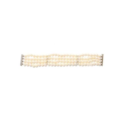 6149/25 Bracelet de 4 rangs de perles de...