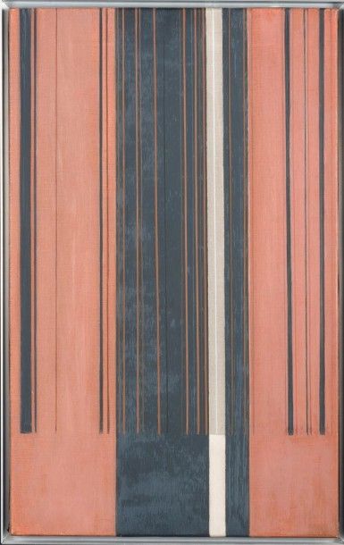 Luc PEIRE (1916-1994) 949, 1977 Huile sur toile Datée H_63 cm L_40 cm