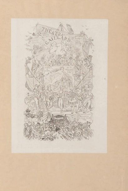 Félicien Rops (1833-1898) Théatre Gaillard I Eau-forte. Sur papier Chine 1865 H_17,4...