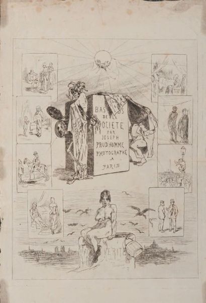 Félicien Rops (1833-1898) Les bas-fonds de la société Sur papier Chine H_21,8 cm...