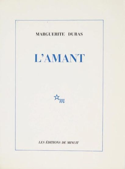 DURAS (Marguerite) L'Amant. Paris, Minuit, 1984. In-12 broché. Edition originale....