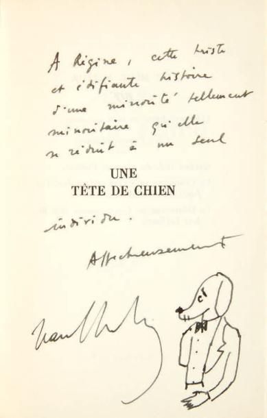 DUTOURD (Jean) Une tête de chien. Roman. Paris, Gallimard, 1950. In-12 broché. Edition...
