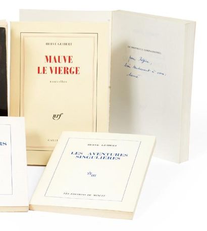 GUIBERT (Hervé) Ensemble de 4 ouvrages, dont trois avec envoi.. Les Aventures singulières....