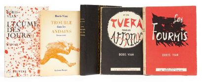 VIAN (Boris) Ensemble de 5 ouvrages dont la réédition, par Jean- Jacques Pauvert,...