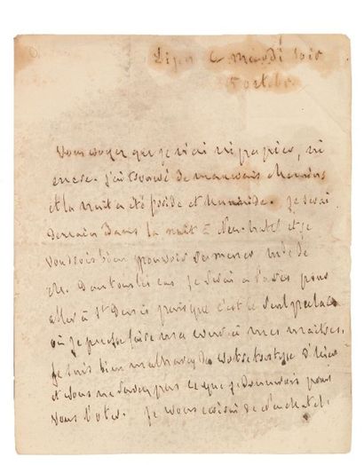 François de CHATEAUBRIAND 2 Lettres autographes, 5 et 6 octobre [1824], à la duchesse...