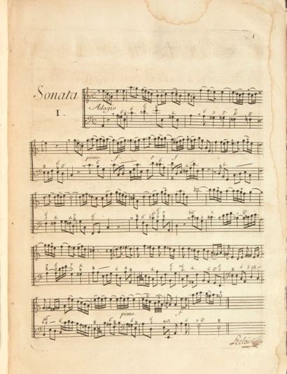 Jean-Marie LECLAIR (1697-1764) Premier Livre de Sonates a Violon seul avec la Basse...