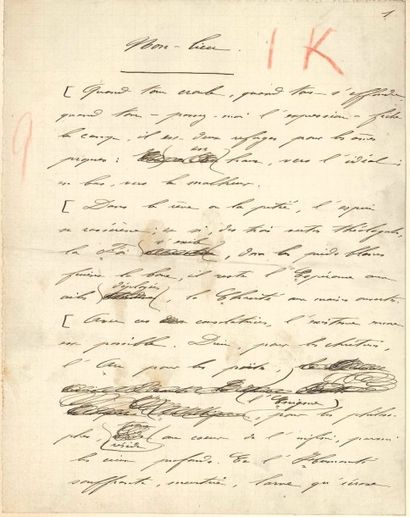 SÉVERINE (1855-1929) Femme de lettres et révolutionnaire. MANUSCRIT autographe signé,...