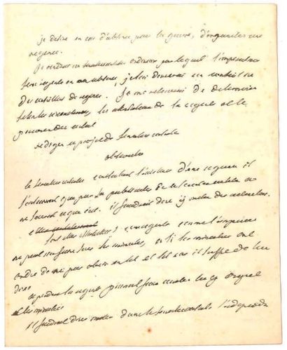 Jean-Jacques-Régis de CAMBACÉRÈS (1753-1824) Homme politique. [AF] MANUSCRIT autographe,...