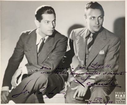 TEDDY PIAZ Portrait de Serge et Léonid Lifar. 1944
Tirage de l'époque sur papier...
